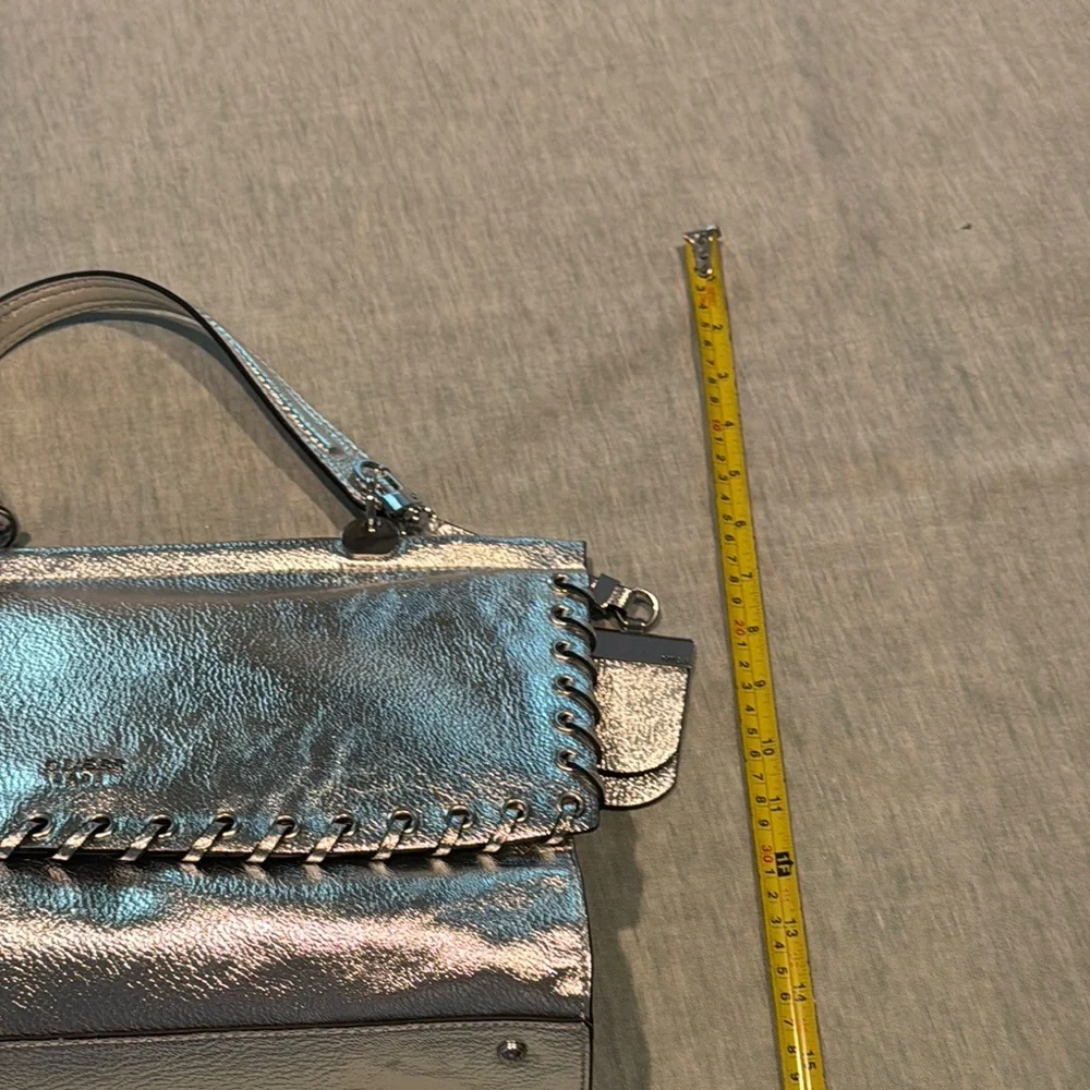 New Guess Metallic Silver Shoulder Bag